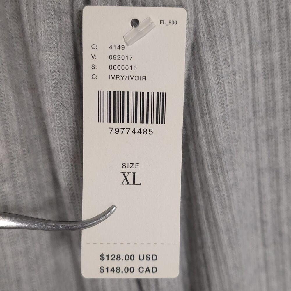 Anthropologie NEW Size XL daily PRACTICE Turtleneck Side‎ Slit Midi Dress Gray - Picture 10 of 13